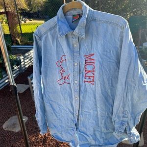 Micky mouse denim shirt